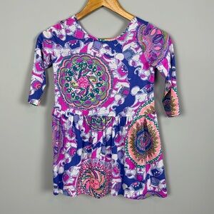 Lilly Pulitzer Girls Lynn Dress. Play That Trunky Music. Size M (6/7).